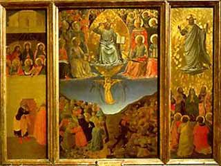 Pentecoste, giudizio universale, ascensione opera del Beato Angelico presso la Galleria Nazionale d'Arte di Palazzo Corsini