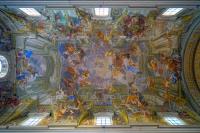 La basilica dei Gesuiti e lo spettacolare affresco di Andrea Pozzo